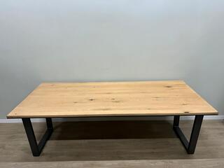 Faneur eettafel, naturel/zink kleurig